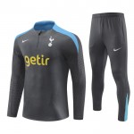 Dječji Tottenham Hotspur Sweatshirt Za Trening Četvrt-Zip 2024-25 Crna